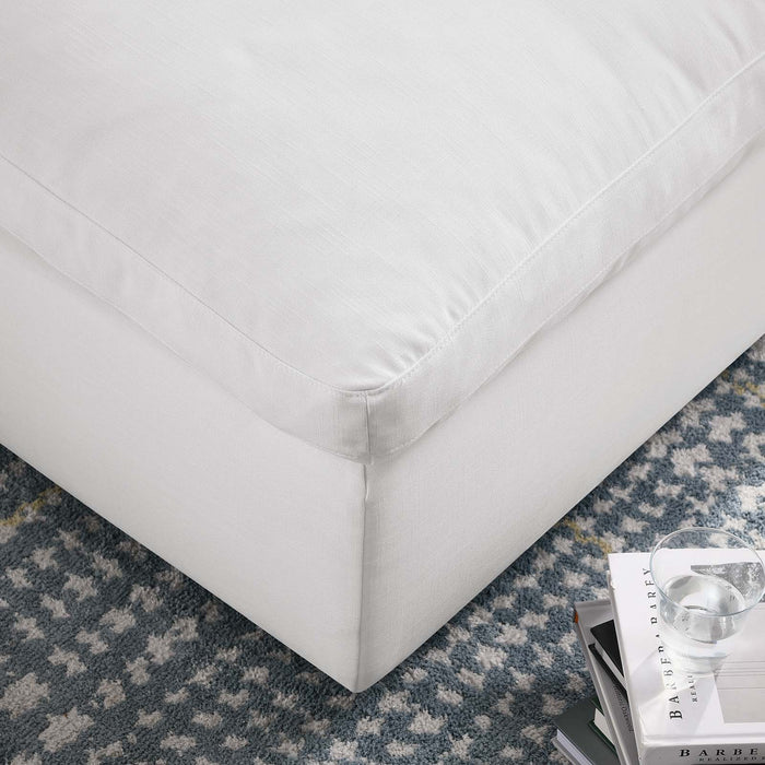 Commix Down Filled Overstuffed Ottoman | Bohemian Home Decor
