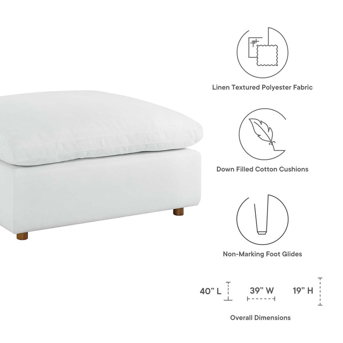 Commix Down Filled Overstuffed Ottoman | Bohemian Home Decor