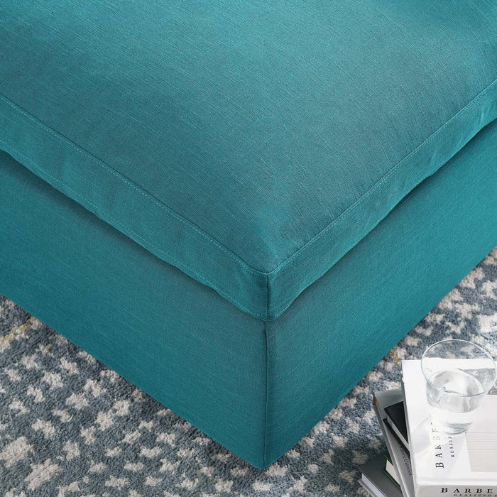 Commix Down Filled Overstuffed Ottoman | Bohemian Home Decor