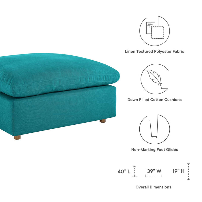 Commix Down Filled Overstuffed Ottoman | Bohemian Home Decor