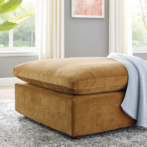 Ottomans Commix Down Filled Overstuffed Performance Velvet Ottoman -Free Shipping at Bohemian Home Decor