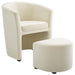 Divulge Performance Velvet Arm Chair and Ottoman Set | Bohemian Home Decor