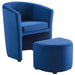 Divulge Performance Velvet Arm Chair and Ottoman Set | Bohemian Home Decor