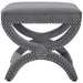 Expound Upholstered Nailhead Trim Performance Velvet Ottoman | Bohemian Home Decor