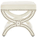 Expound Upholstered Nailhead Trim Performance Velvet Ottoman | Bohemian Home Decor
