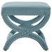 Expound Upholstered Nailhead Trim Performance Velvet Ottoman | Bohemian Home Decor