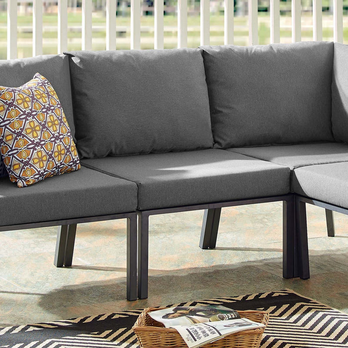 Riverside Outdoor Patio Aluminum Armless Chair | Bohemian Home Decor