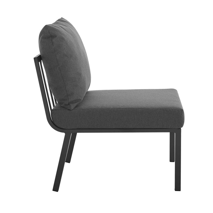 Riverside Outdoor Patio Aluminum Armless Chair | Bohemian Home Decor