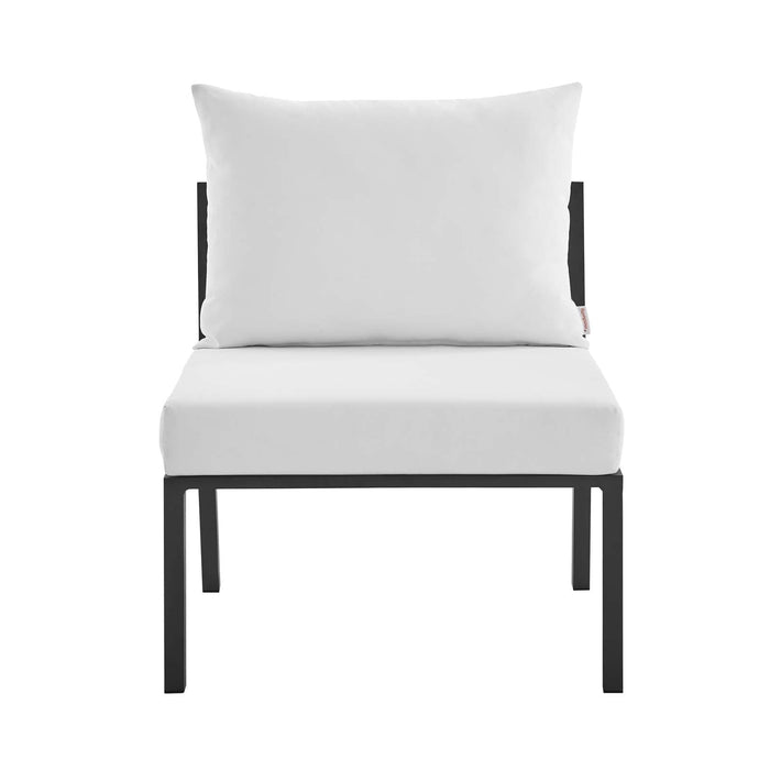 Riverside Outdoor Patio Aluminum Armless Chair | Bohemian Home Decor