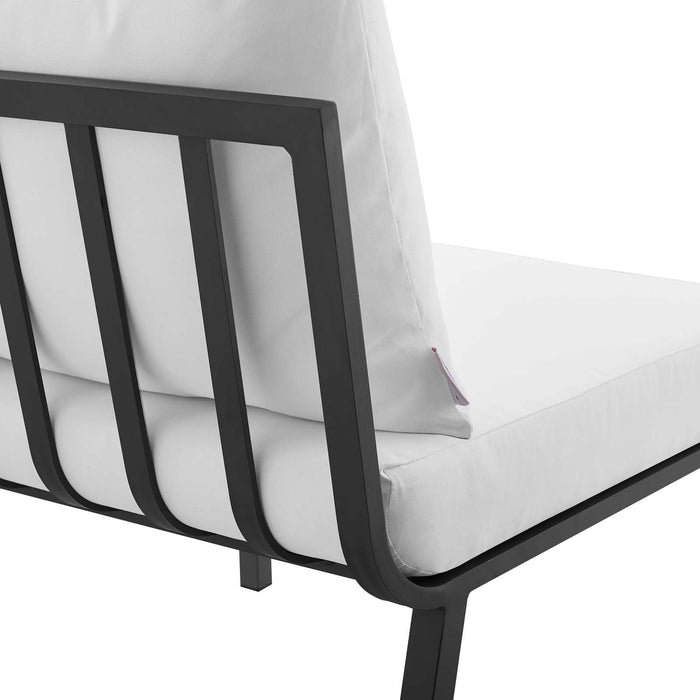 Riverside Outdoor Patio Aluminum Armless Chair | Bohemian Home Decor
