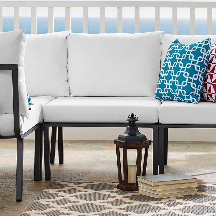 Riverside Outdoor Patio Aluminum Armless Chair | Bohemian Home Decor