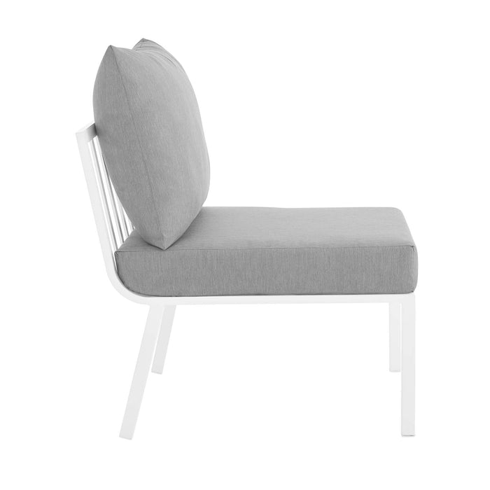 Riverside Outdoor Patio Aluminum Armless Chair | Bohemian Home Decor