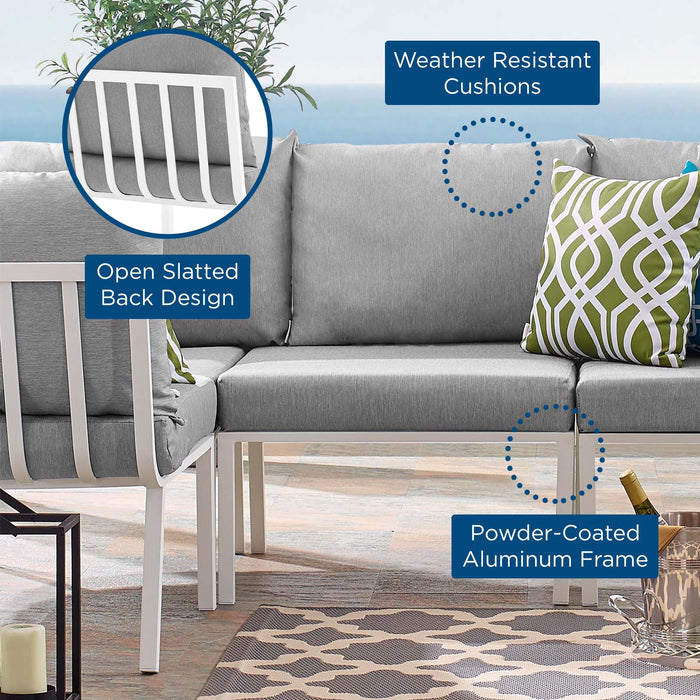 Riverside Outdoor Patio Aluminum Armless Chair | Bohemian Home Decor