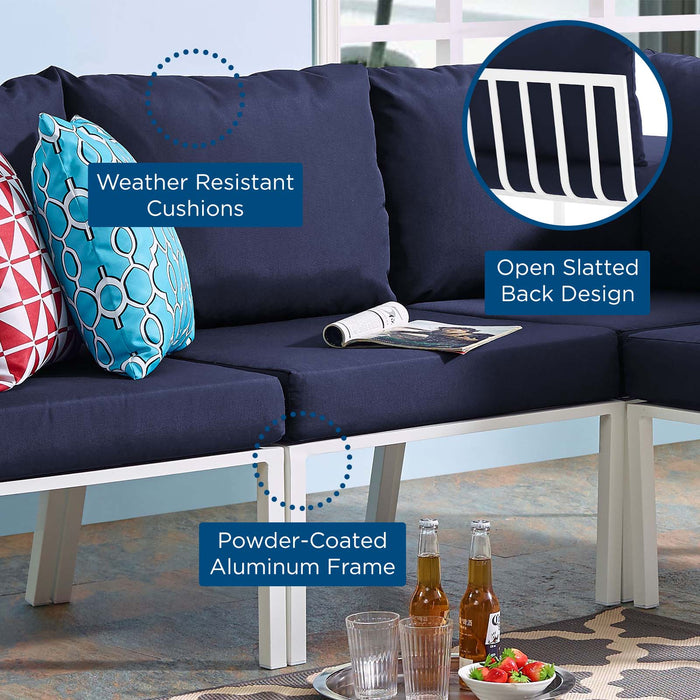 Riverside Outdoor Patio Aluminum Armless Chair | Bohemian Home Decor