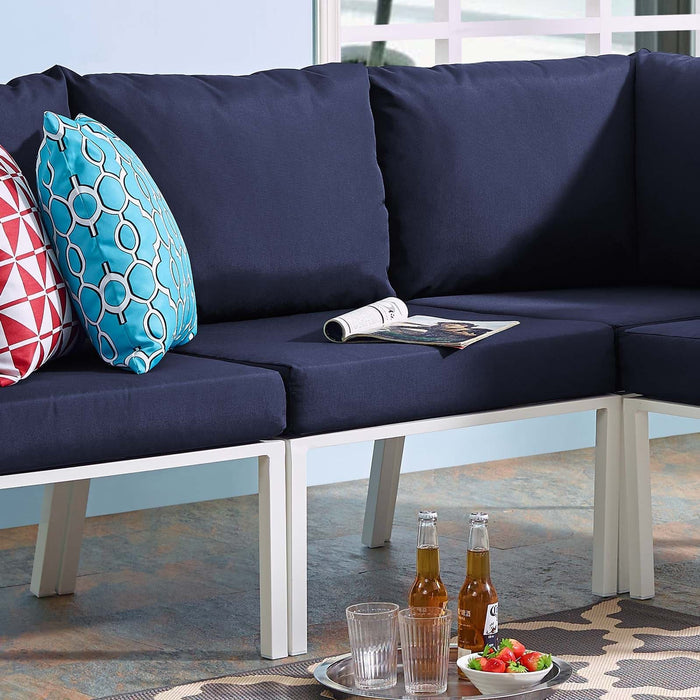 Riverside Outdoor Patio Aluminum Armless Chair | Bohemian Home Decor