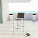 Shore Outdoor Patio Aluminum Armless Bar Stool | Bohemian Home Decor