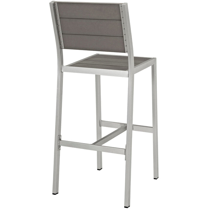 Shore Outdoor Patio Aluminum Armless Bar Stool | Bohemian Home Decor