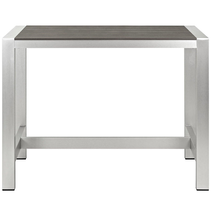 Shore Outdoor Patio Aluminum Rectangle Bar Table | Bohemian Home Decor