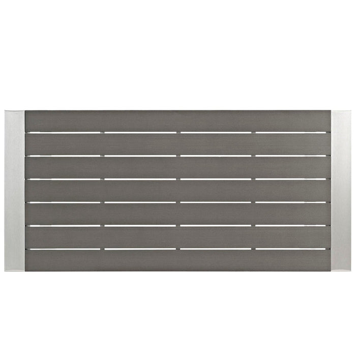 Shore Outdoor Patio Aluminum Rectangle Bar Table | Bohemian Home Decor