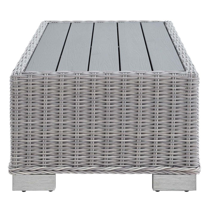 Conway 32" Outdoor Patio Wicker Rattan Coffee Table | Bohemian Home Decor