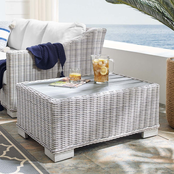 Conway 32" Outdoor Patio Wicker Rattan Coffee Table | Bohemian Home Decor