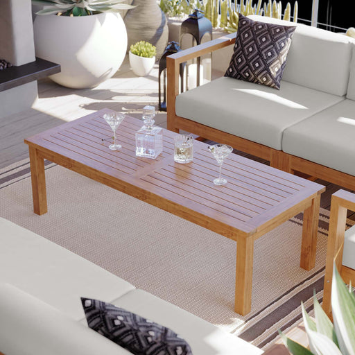 Upland Outdoor Patio Teak Wood Coffee Table | Bohemian Home Decor