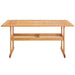 Outdoor Table Hatteras 59" Rectangle Outdoor Patio Eucalyptus Wood Dining Table Natural -Free Shipping at Bohemian Home Decor