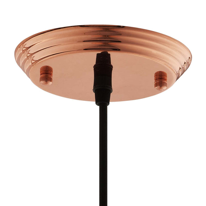 Pendant Light Dimple 11" Bell-Shaped Rose Gold Pendant Light -Free Shipping by Bohemian Home Decor