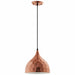 Dimple 11" Bell-Shaped Rose Gold Pendant Light | Bohemian Home Decor