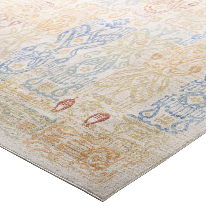 Solimar Distressed Southwestern Aztec Area Rug | Bohemian Home Decor