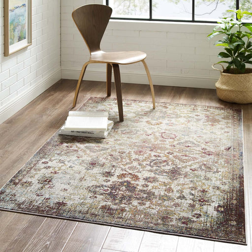 Success Kaede Distressed Vintage Floral Moroccan Trellis Area Rug | Bohemian Home Decor