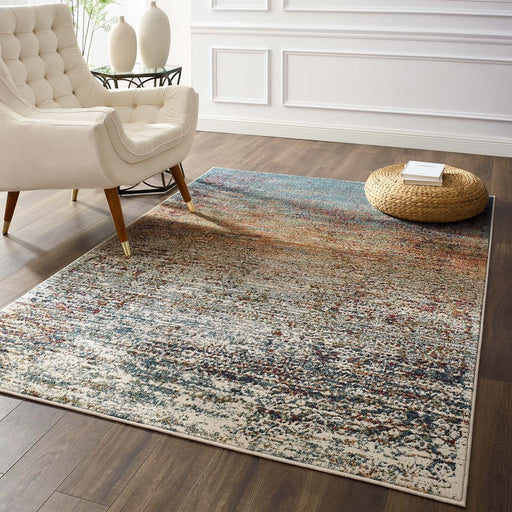 Tribute Jacinda Rustic Distressed Vintage Lattice Area Rug | Bohemian Home Decor