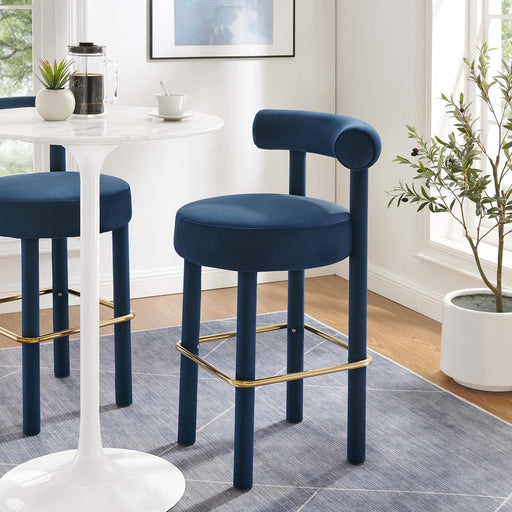 Toulouse Performance Velvet Bar Stool | Bohemian Home Decor