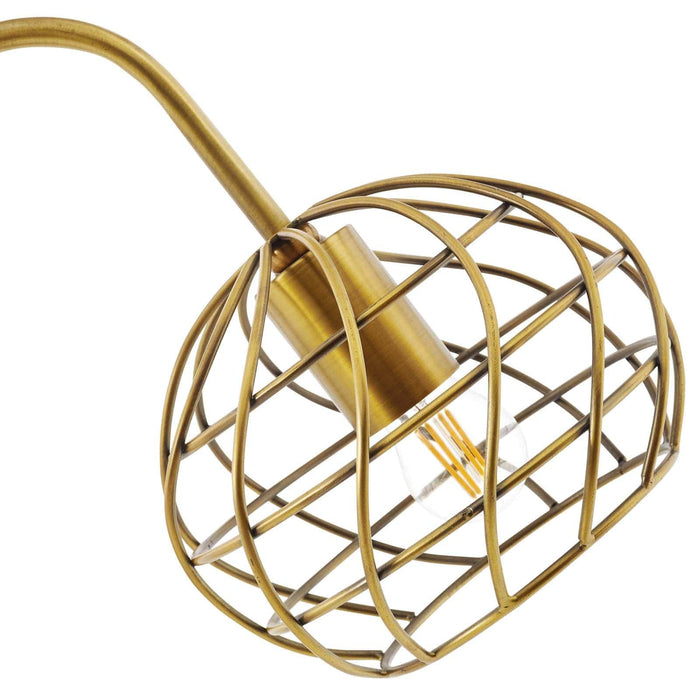 Salient Brass and Faux White Marble Table Lamp | Bohemian Home Decor