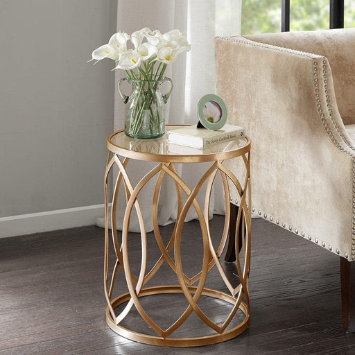 Arlo Metal Eyelet Accent Table | Bohemian Home Decor
