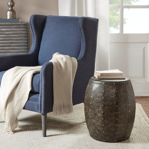 Cirque Metal Accent Drum Table | Bohemian Home Decor