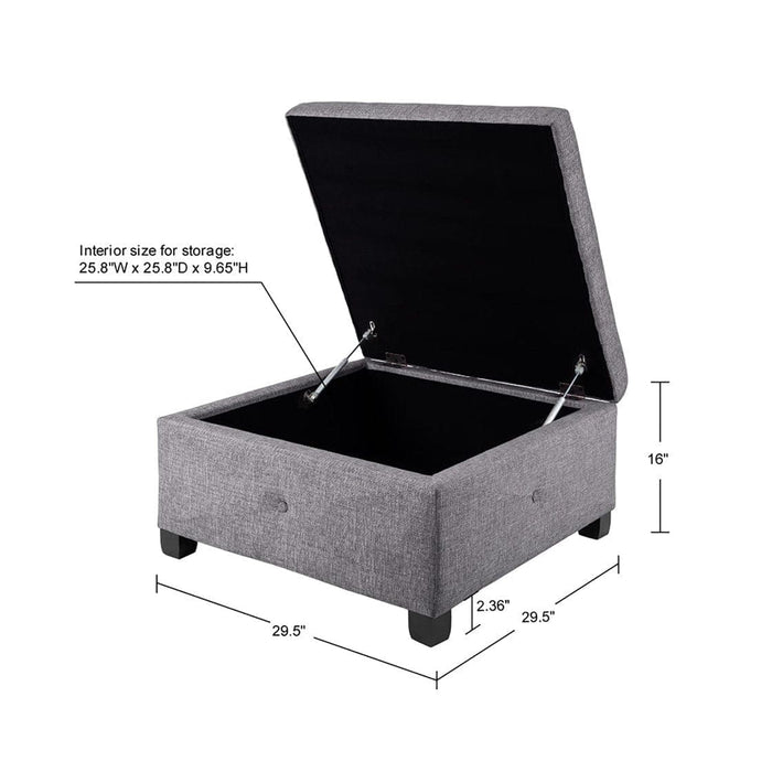 Aspen Soft Close Storage Ottoman | Bohemian Home Decor