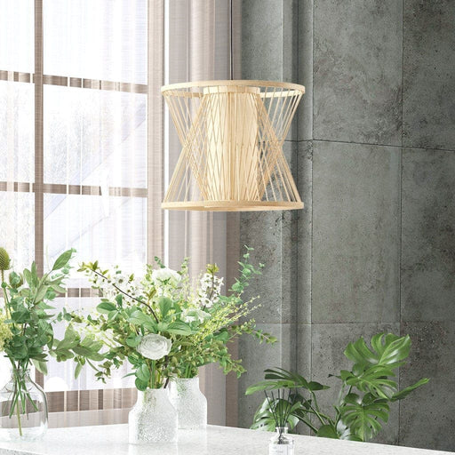 Aria Geometric Bamboo Pendant | Bohemian Home Decor