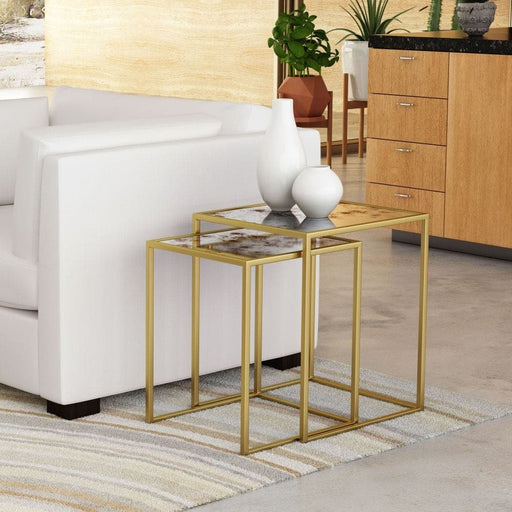 Calais Nesting Tables Gold | Bohemian Home Decor