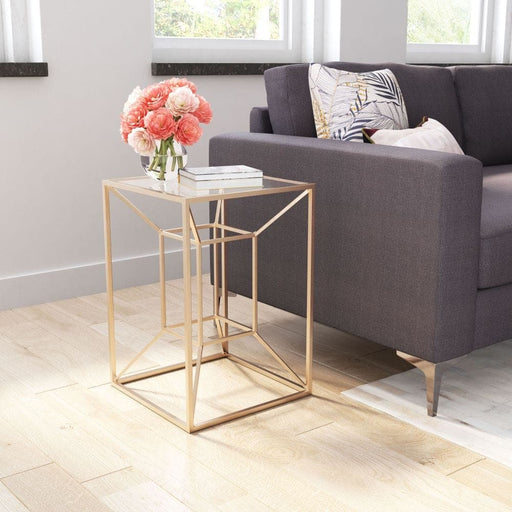 Canyon Side Table Gold | Bohemian Home Decor