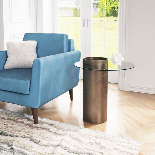 Emi End Table Antique Bronze | Bohemian Home Decor