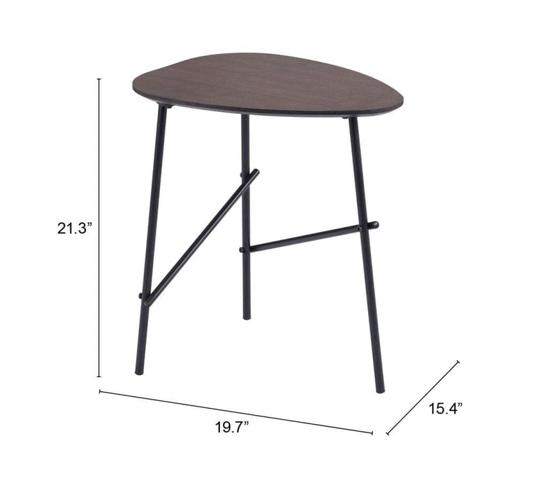 Ireland Side Table Dark Brown & Black | Bohemian Home Decor