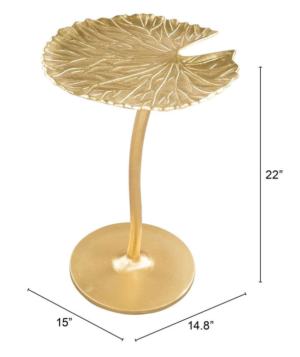 Side Table Lily Side Table Gold Gold -Free Shipping by Bohemian Home Decor
