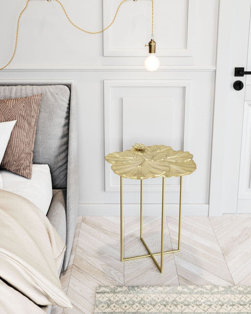 Lotus Side Table Gold | Bohemian Home Decor