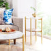 Mina Marble Side Table White & Gold | Bohemian Home Decor