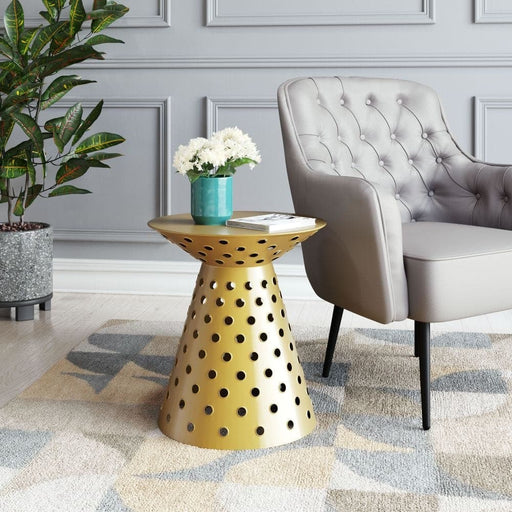 Proton Side Table Gold | Bohemian Home Decor
