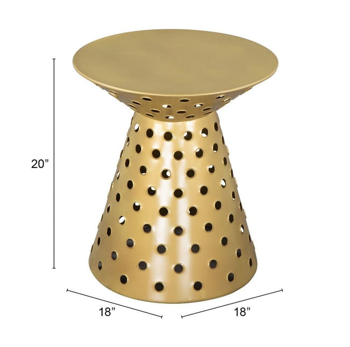 Proton Side Table Gold | Bohemian Home Decor