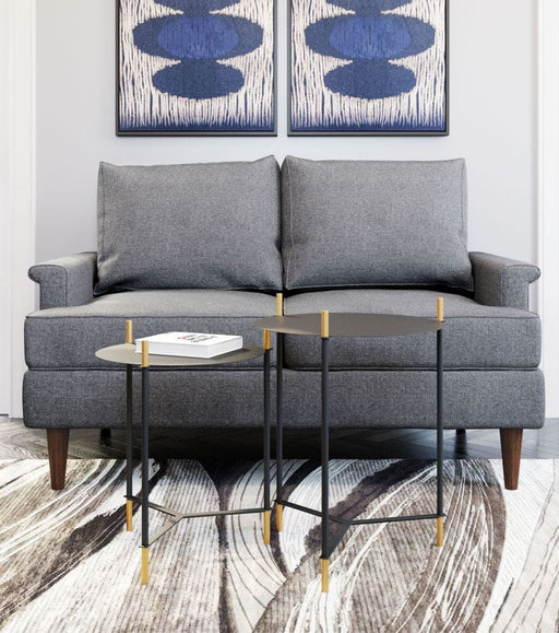 Set of 2 Jerry Side Tables Black & Gold | Bohemian Home Decor