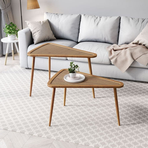 Set of 2 Jonathan Side Tables Natural | Bohemian Home Decor