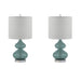 Ellipse Curved Glass Table Lamp, Set of 2 | Bohemian Home Decor
